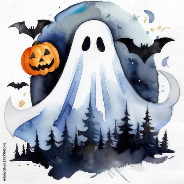 Obraz halloween background with pumpkin