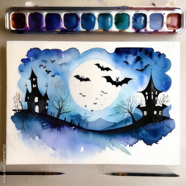 Obraz halloween night background