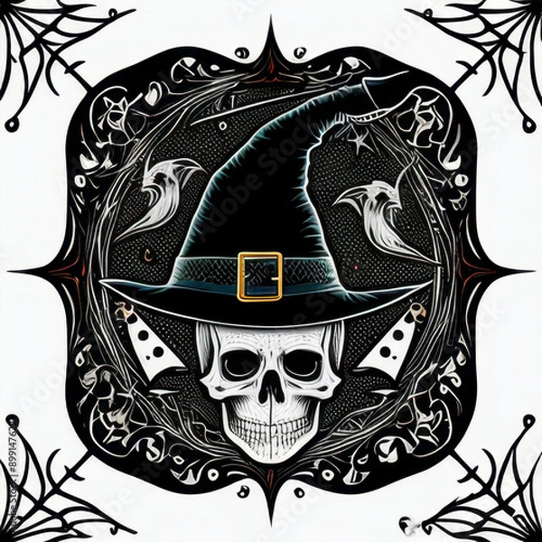 Obraz skull with hat