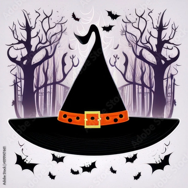 Obraz halloween background with bats