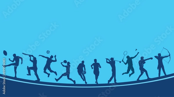 Fototapeta Great editable vector design of various sport players suit for any digital and print graphic resources	