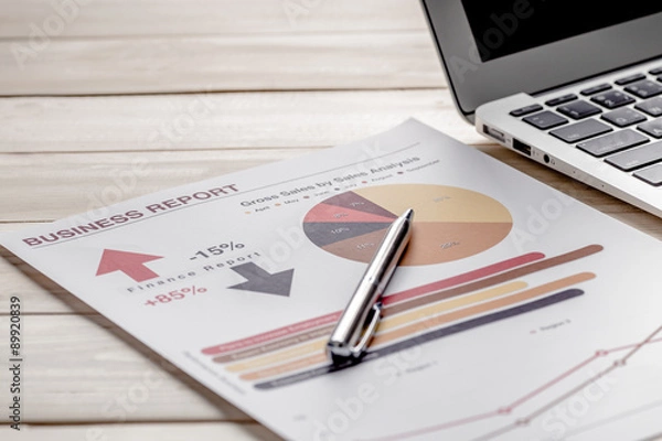 Obraz Showing business and financial report. Accounting