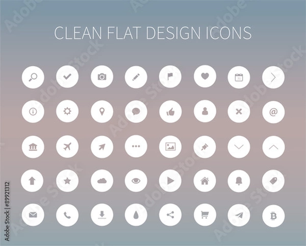 Obraz Flat ikony pakiet dla WebDesign