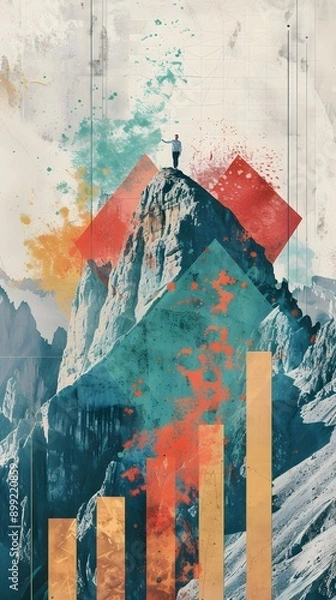 Obraz country flag on map