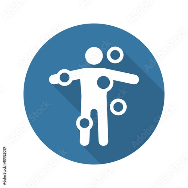Obraz Symptom Checker and Medical Services Icon. Flat Design. Long Sha