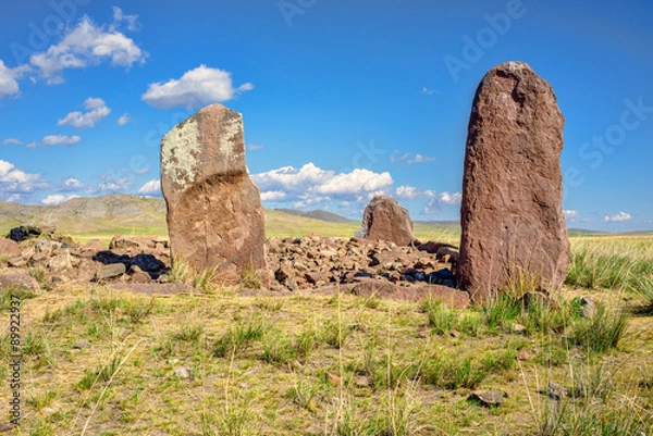Fototapeta Megalithic rocks on the field
