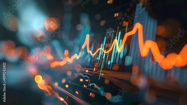 Obraz abstract lights loop