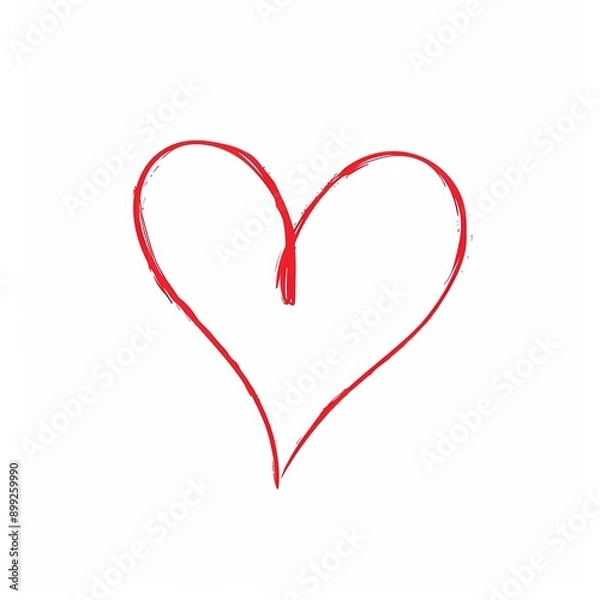 Obraz Minimalist Line Art Heart for Valentine's Day