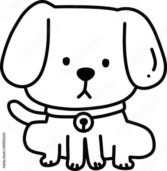 Obraz dog cartoon doodle
