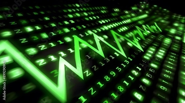 Fototapeta binary code data