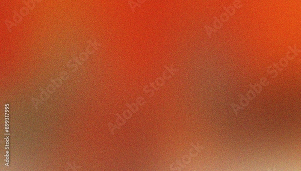 Fototapeta Noise Grainy Gradient background transition from vibrant red to darker muted tones colorful soft noise effect