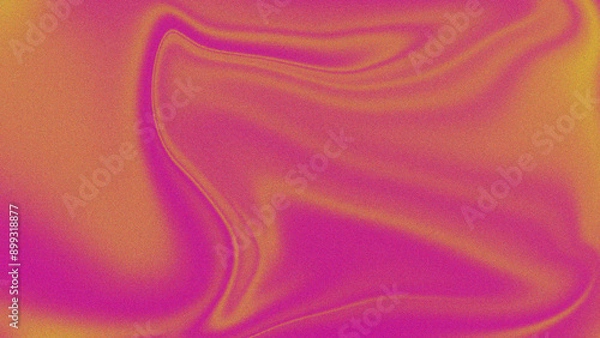 Fototapeta Vibrant abstract background featuring pink and orange hues with smooth wavy patterns, Gradient grainy texture wallpaper