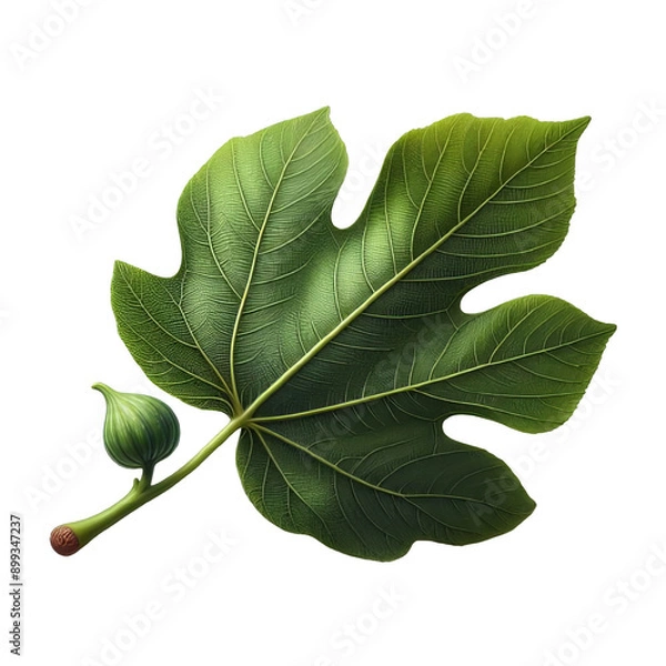 Obraz Fig leaves isolated on transparent background