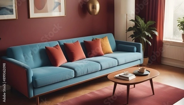 Fototapeta Photo interior modern design room 3d illustration