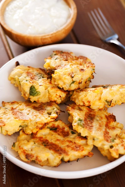 Obraz Zucchini croquettes