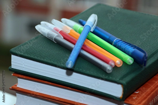 Fototapeta pen pencil study textbooks