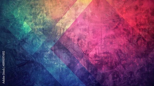 Fototapeta Grunge Prismatic Abstract Background with Gritty Touch AI Generative