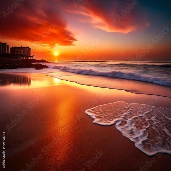 Obraz sunset on the beach