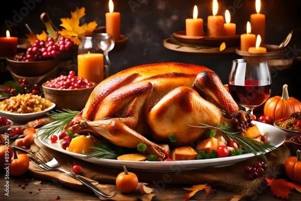 Obraz roasted duck with vegetables