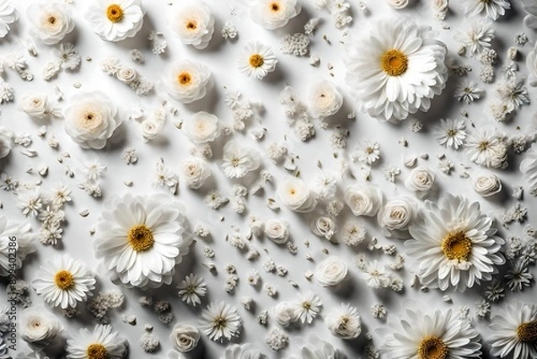 Obraz white daisies background