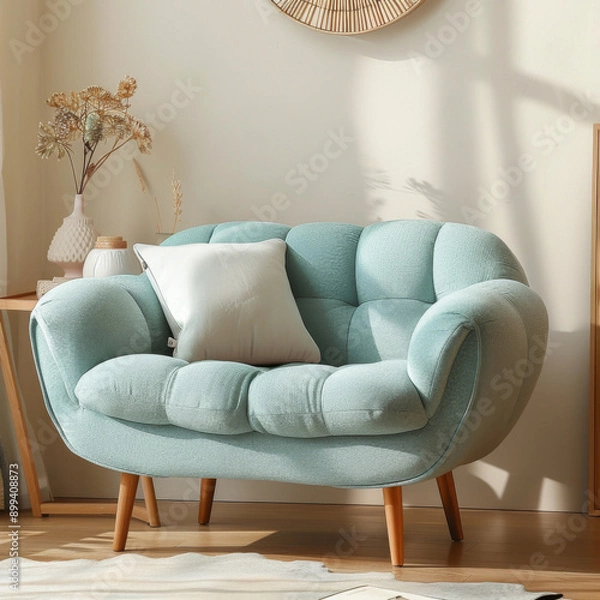 Fototapeta A small cozy loveseat designed for two people