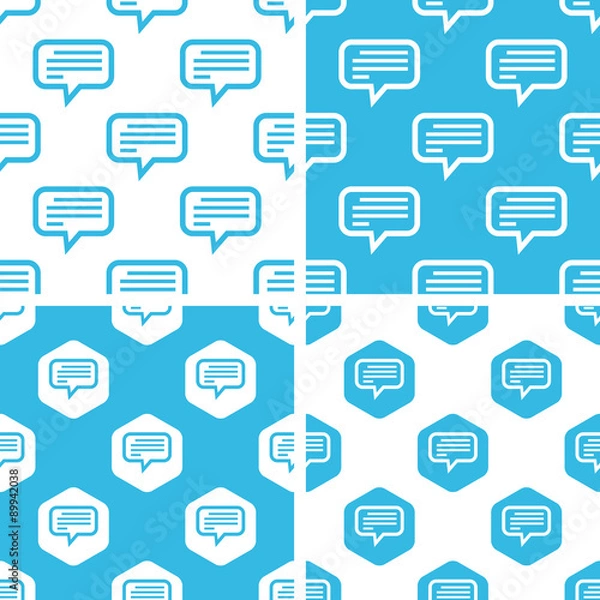 Obraz Text message patterns set