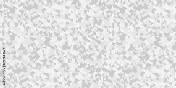 Fototapeta Vector geometric seamless technology gray and white triangle background. Abstract digital grid light pattern white and gray low Polygon Mosaic triangle, business and corporate background.