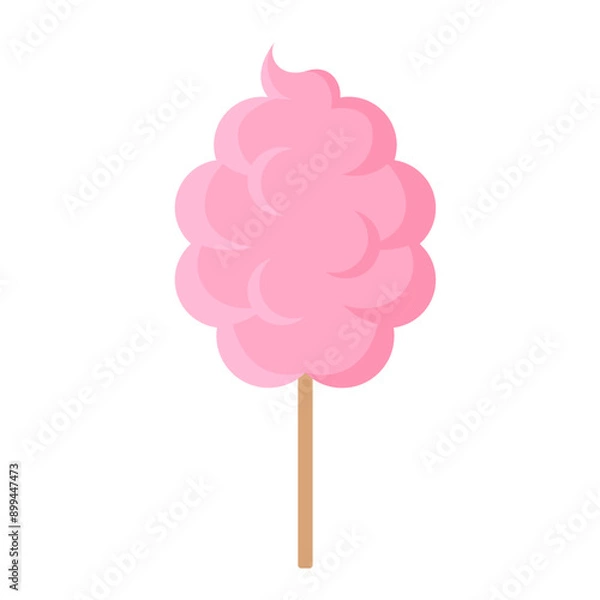Obraz cotton candy floss flat vector illustration clipart