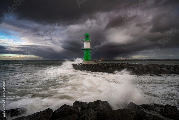 Obraz Stormy Sunset at the Baltic Sea
