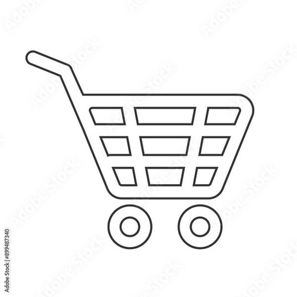 Fototapeta Shopping icon vector. Shopping cart icon