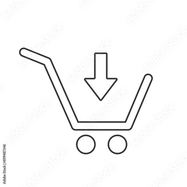 Fototapeta Shopping icon. Shopping cart icon. Vector