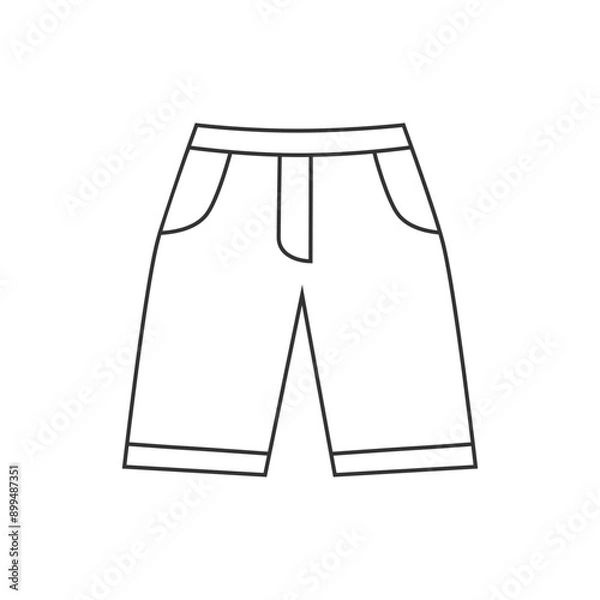 Fototapeta Clothing icon. Top and shorts icon in flat style vector