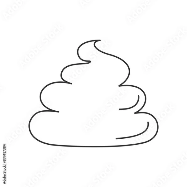 Obraz Shit or turd pile silhouettes icon, vector illustrations sign