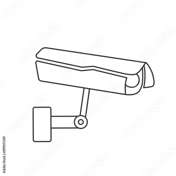 Obraz Fixed CCTV, Security Camera Icon Vector Template