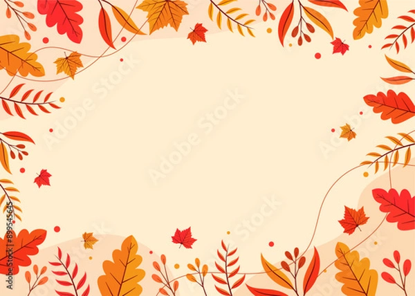 Fototapeta background design with autumn theme	