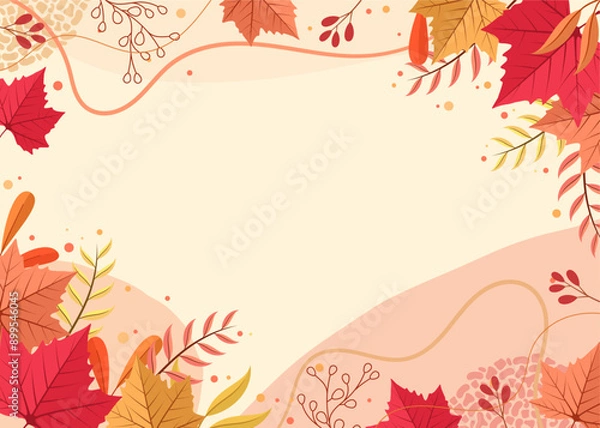 Fototapeta background design with autumn theme	