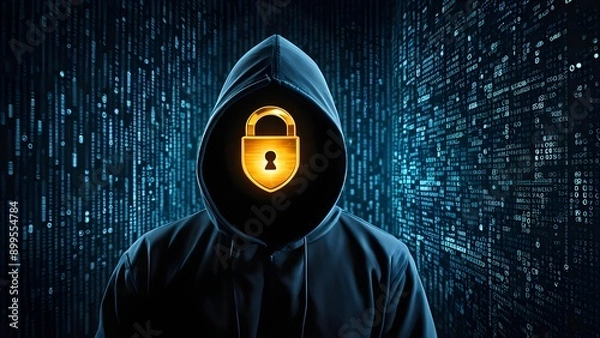 Fototapeta Good protection from hacker attack, cybersecurity concept, data protection or firewall, Hack.