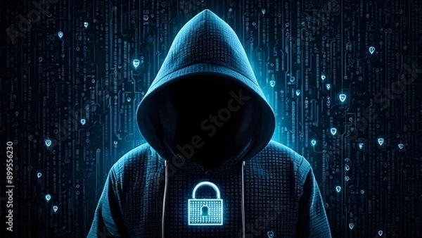 Fototapeta Good protection from hacker attack, cybersecurity concept, data protection or firewall, Hack.