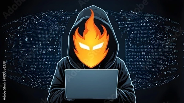 Fototapeta Good protection from hacker attack, cybersecurity concept, data protection or firewall, Hack.