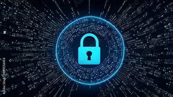 Fototapeta Good protection from hacker attack, cybersecurity concept, data protection or firewall, Hack.