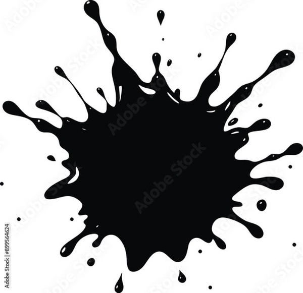 Fototapeta Doodle Art Of Water Or Color Paint Splash Vector Illustration