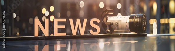 Obraz Website news channel banner, news program banner, news column banner design