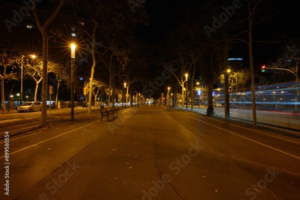 Obraz night city street