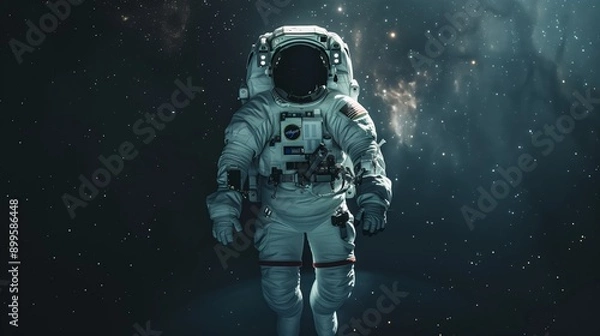 Obraz Astronaut In Low Earth Orbit Conducting Space Mission Symbolizing Exploration Innovation And The Future Of Human Spaceflight