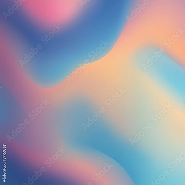 Fototapeta Subtle Multicolored Blueish Gradient Background - 1