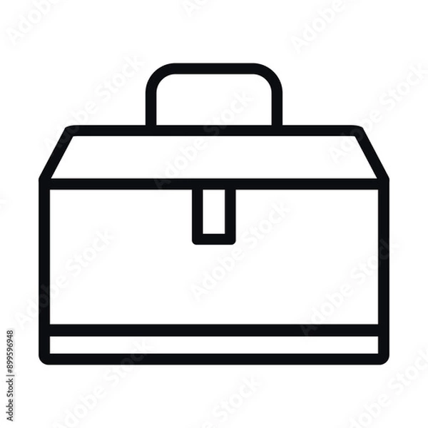 Obraz black briefcase icon 