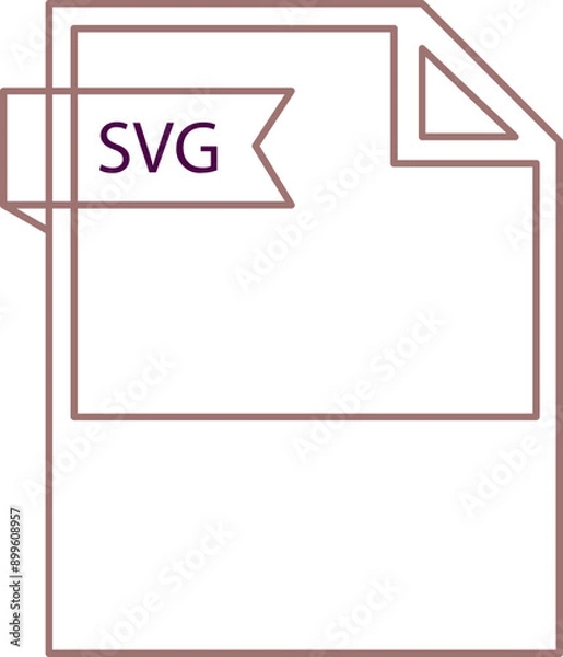 Fototapeta SVG  File format icon black outline