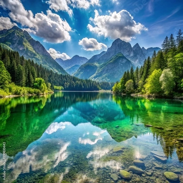 Obraz lake in the mountains