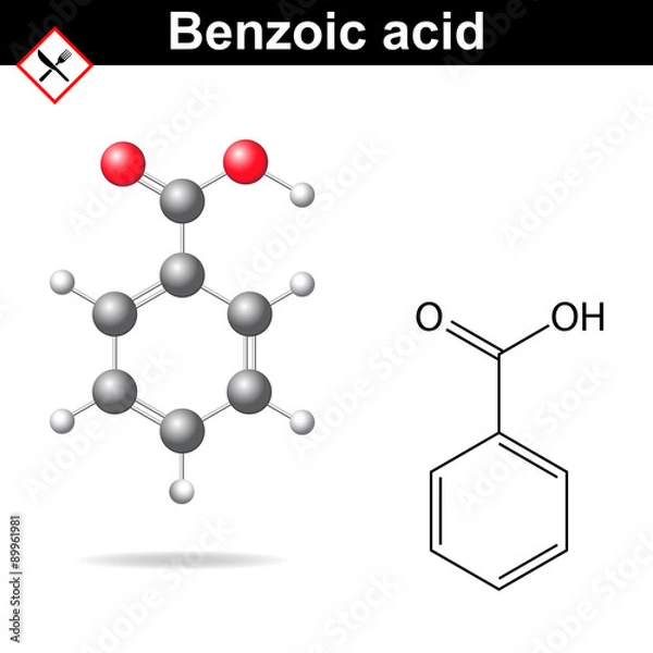 Fototapeta Benzoic acid structure