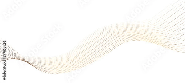 Fototapeta Transparent background Modern abstract glowing wave background. Dynamic flowing wave lines design element. Futuristic technology and sound wave pattern. PNG file